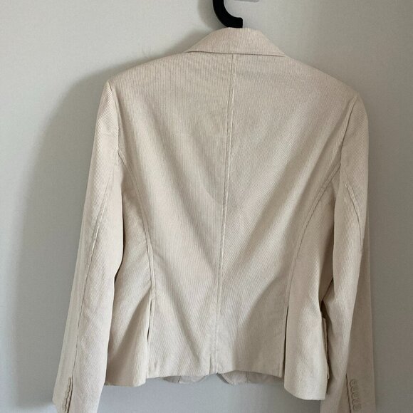3-Button Women's Corduroy Tailored Blazer Jacket Birch Cream Excellent Quality - Picture 2 of 8